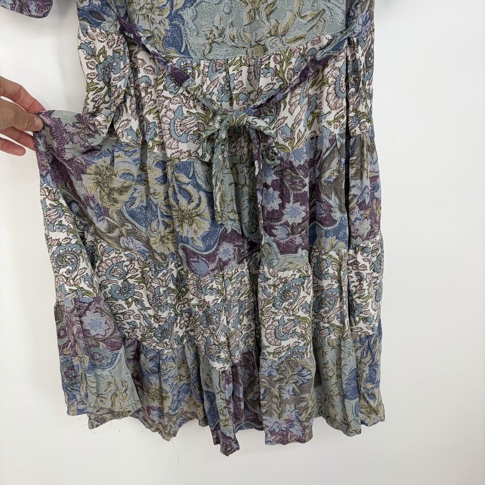 Nostalgia Vtg 90s Floral Dress M Cottagecore Fairy Grunge Boho Romantic Tiered - Picture 14 of 14